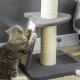 PawHut Cat Tree Tower with Scratching Posts, Pad, Bed, Toy Ball-Dark Grey