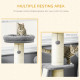 PawHut Cat Tree Tower with Scratching Posts, Pad, Bed, Toy Ball-Dark Grey