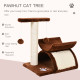 PawHut Cat Tree, Cat Tower for Kittens, Small Cat Condo with Rotatable Top Bar, Sisal Scratching Post, Tunnel, Dangling Balls - 