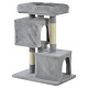 PawHut Cat Tree for Indoor Cats 83cm Cat Scratching Post Scratch Board Kitten Tower Climbing Frame Grey