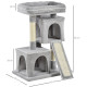 PawHut Cat Tree for Indoor Cats 83cm Cat Scratching Post Scratch Board Kitten Tower Climbing Frame Grey