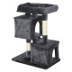 PawHut Cat Tree for Indoor Cats 83cm Cat Scratching Post Scratch Board Kitten Tower Climbing Frame Black