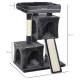 PawHut Cat Tree for Indoor Cats 83cm Cat Scratching Post Scratch Board Kitten Tower Climbing Frame Black