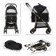 PawHut 3 In 1 Detachable Pet Stroller, for Extra Small and Small Dogs - Black