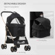 PawHut 3 In 1 Detachable Pet Stroller, for Extra Small and Small Dogs - Black