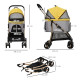 PawHut 3 In 1 Detachable Pet Stroller, for Extra Small and Small Dogs - Yellow