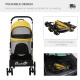 PawHut 3 In 1 Detachable Pet Stroller, for Extra Small and Small Dogs - Yellow