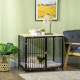 PawHut Dog Cage Side Table, with Cushion, for Small and Medium Dogs