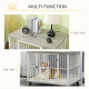 PawHut Dog Crate Furniture, Indoor Pet Kennel Cage, Top End Table w/ Soft Cushion, Lockable Door, for Small Dogs, 86 x 60 x 70 c