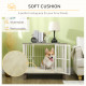 PawHut Dog Crate Furniture, Indoor Pet Kennel Cage, Top End Table w/ Soft Cushion, Lockable Door, for Small Dogs, 86 x 60 x 70 c