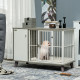 PawHut Dog Crate Furniture, Indoor Pet Kennel Cage, Top End Table w/ Soft Cushion, Lockable Door, for Small Dogs, 98 x 48 x 70.5