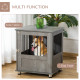 PawHut Dog Crate Table for Medium and Large Dogs with Magnetic Door for Indoor Use, 60 x 55 x 70 cm, Grey