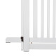 PawHutPet Gates MDF Freestanding Expandable Dog Gate Wood Doorway Pet Barrier Fence w/ Latched Door White