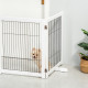 PawHut Freestanding Folding Pet Gate 4 Panels Dog Puppy Barrier with Support Feet