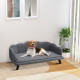 PawHut Dog Sofa, Pet Couch Bed for Medium, Large Dogs, with Legs, Cushion - Grey