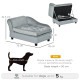 PawHut Pet Sofa Chair, with Storage, Cushion, for Small Dogs, Cats - Light Grey