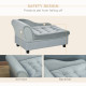 PawHut Pet Sofa Chair, with Storage, Cushion, for Small Dogs, Cats - Light Grey