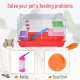 PawHut Portable 2 Storey Hamster Cage Small Pet Animal Cage Double Layers w/ Exercise Wheel Water Bottle Dishes