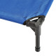 PawHut Raised Dog Bed Cat Elevated Lifted Portable Camping w/ Metal Frame Blue (Medium)