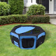 PawHut Portable Cat Dog Playpen Pet Puppy Rabbit Guinea Pig Pen Run Dia 90 x 41H cm Indoor &amp; Outdoor Blue