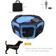 PawHut Portable Cat Dog Playpen Pet Puppy Rabbit Guinea Pig Pen Run Dia 90 x 41H cm Indoor &amp; Outdoor Blue