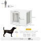 PawHut 2-in-1 Dog Cage and Side Table, with Two Lockable Doors, for Medium Dogs - White