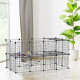 PawHut DIY Pet Playpen Metal Wire Fence Indoor Outdoor Rabbit Small Animals Cage 36 Panel Enclosure Black