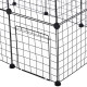 PawHut DIY Pet Playpen Metal Wire Fence Indoor Outdoor Rabbit Small Animals Cage 36 Panel Enclosure Black