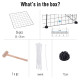 PawHut DIY Pet Playpen Metal Wire Fence Indoor Outdoor Rabbit Small Animals Cage 36 Panel Enclosure Black