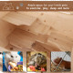 PawHut Hamster Cage Wooden Mouse Rodent Small Pet Animals 4 Layers Tall Bottom Storage Shelf Easy Clean