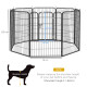 PawHut 8 Panels Heavy Duty Puppy Playpen, for Large, Medium Dogs, Indoor and Outdoor Use - Black