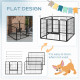 PawHut Heavy Duty Dog Playpen, 4 Panel Puppy Pen, Foldable Dog Kennel Both Indoor Outdoor Use Collapsible Design 82L x 82W x 60H