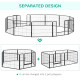 PawHut 12 Panels Heavy Duty Puppy Playpen, for Small Dogs, Indoor and Outdoor Use - Silver