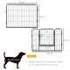 PawHut 12 Panels Heavy Duty Puppy Playpen, for Small Dogs, Indoor and Outdoor Use - Silver