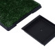 PawHut Indoor Pet Dog Toilet Mat Potty Tray Training Grass Restroom with Tray and Loo Pad