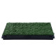 PawHut Indoor Pet Dog Toilet Mat Potty Tray Training Grass Restroom with Tray and Loo Pad