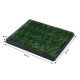 PawHut Indoor Pet Dog Toilet Mat Potty Tray Training Grass Restroom with Tray and Loo Pad