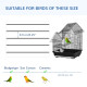 PawHut Metal Bird Cage for Finch, Canary w/ Food Containers, Swing Ring, Tray Handle, 39 x 33 x 47cm