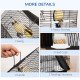 PawHut Metal Bird Cage for Finch, Canary w/ Food Containers, Swing Ring, Tray Handle, 39 x 33 x 47cm