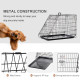 Pawhut Trapeze Collapsible Dog Pet Travel Box Cage Removable Tray 77 x 47 x 55cm