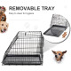 Pawhut Trapeze Collapsible Dog Pet Travel Box Cage Removable Tray 77 x 47 x 55cm