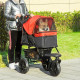 PawHut Dog Pram Dog Stroller Pet Stroller, 3 Wheels Dog Pushchair with Brake, for Small Miniature Dogs, Cats, Red