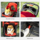 PawHut Dog Pram Dog Stroller Pet Stroller, 3 Wheels Dog Pushchair with Brake, for Small Miniature Dogs, Cats, Red