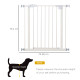 PawHut Pressure Fit Safety Gate, Adjustable Dog Gate, Pet Barrier for for Doorways, Staircases and Hallways with Auto Close, Dou