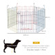 PawHut Pet Playpen Crate, with Six Panels, Door, for Indoors and Outdoors