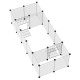 PawHut 18-Panel Small Animal Cage, Pet Playpen, for Guinea Pigs, Hedgehogs - White