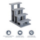 PawHut Dog Steps for Bed 4 Step Pet Stairs for Sofa Dog Cat Climb Ladder 63x43x60 cm Grey