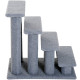 PawHut Dog Steps for Bed 4 Step Pet Stairs for Sofa Dog Cat Climb Ladder 63x43x60 cm Grey