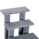 PawHut Dog Steps for Bed 4 Step Pet Stairs for Sofa Dog Cat Climb Ladder 63x43x60 cm Grey