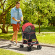 PawHut 3 In 1 Detachable Pet Stroller, for Extra Small and Small Dogs - Red